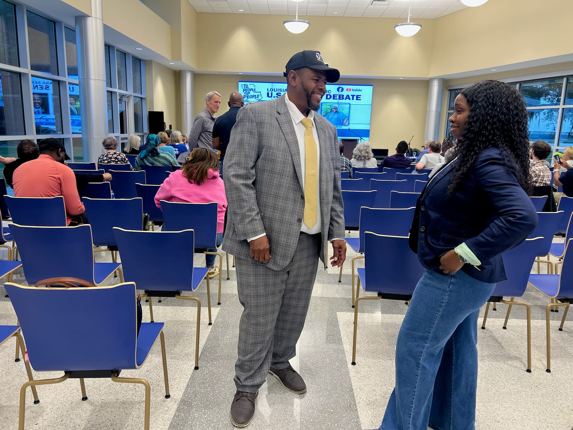Jamie Davis at the Louisiana U.S. Senate primary debate