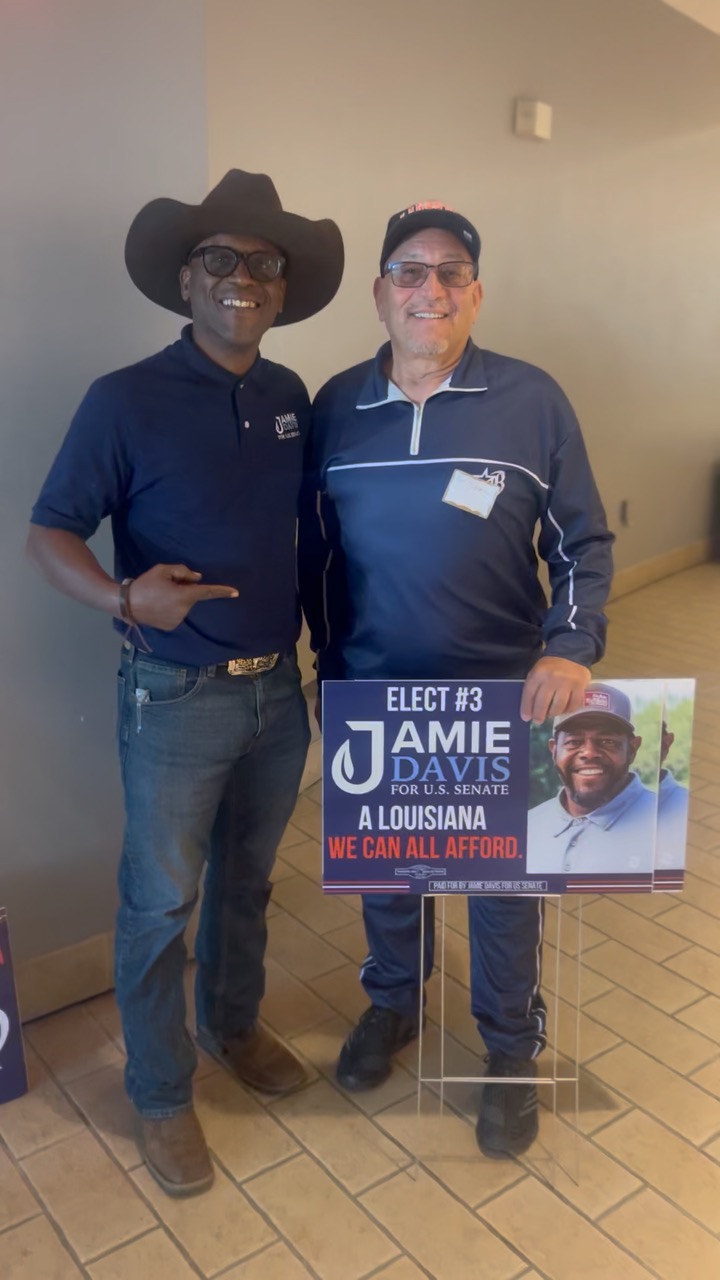 Jamie Davis at a debate